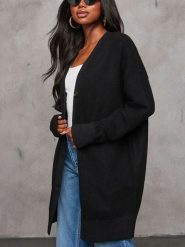 Milan Kiss Kardigan w kolorze czarnym rozmiar: L. Czarne kardigany damskie Milan Kiss, l, bez wzorów. Za 173.99 zł.