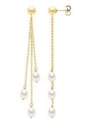Pearl Addict Złote kolczyki-wkrętki z perłami rozmiar: onesize. Żółte kolczyki damskie Pearl Addict, z perłą, złote. Za 254.14 zł.