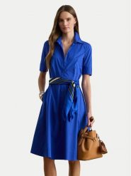 LAUREN RALPH LAUREN Sukienka koszulowa 200748950020 Niebieski Regular Fit. Niebieskie sukienki damskie Lauren Ralph Lauren, bez wzorów, z bawełny, bez ramiączek. Za 1,199.00 zł.