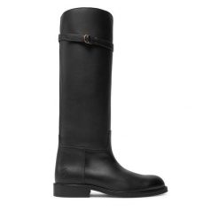 Kozaki Polo Ralph Lauren. Czarne kozaki damskie Polo Ralph Lauren, bez obcasa, na płaskiej podeszwie, bez zapięcia. Za 3,599.00 zł.