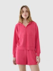 4F Bluza dresowa rozpinana z modalem damska - różowa XXL. Czerwone bluzy damskie 4F, xs, bez wzorów, z dresówki, z kapturem. W wyprzedaży za 139.99 zł.