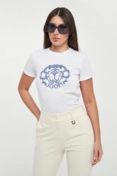 T-shirt damski z logo Tulya JOOP!. T-shirty damskie Joop!, l, bez wzorów, bez kołnierzyka. Za 359.00 zł.