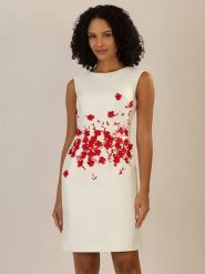 APART Sukienka w kolorze biało-czerwonym rozmiar: 44. Białe sukienki damskie Apart, bez wzorów, bez ramiączek. Za 255.34 zł.
