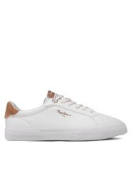 Pepe Jeans Sneakersy Kenton Max W PLS31445 Biały. Białe obuwie sportowe damskie Pepe Jeans, z jeansu, bez zapięcia. Za 199.99 zł.