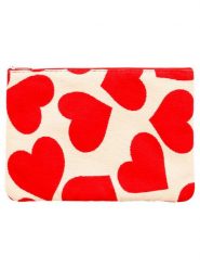 Zwillingsherz Kosmetyczka "Hearts" w kolorze czerwono-białym - 24 x 18 cm rozmiar: onesize. Białe kosmetyczki damskie Zwillingsherz, bez wzorów, z materiału. Za 118.56 zł.
