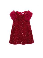Abel & Lula Sukienka elegancka 5529 Czerwony Regular Fit. Czerwone sukienki dziewczęce Abel & Lula, bez wzorów, z syntetyku, bez ramiączek. Za 359.99 zł.