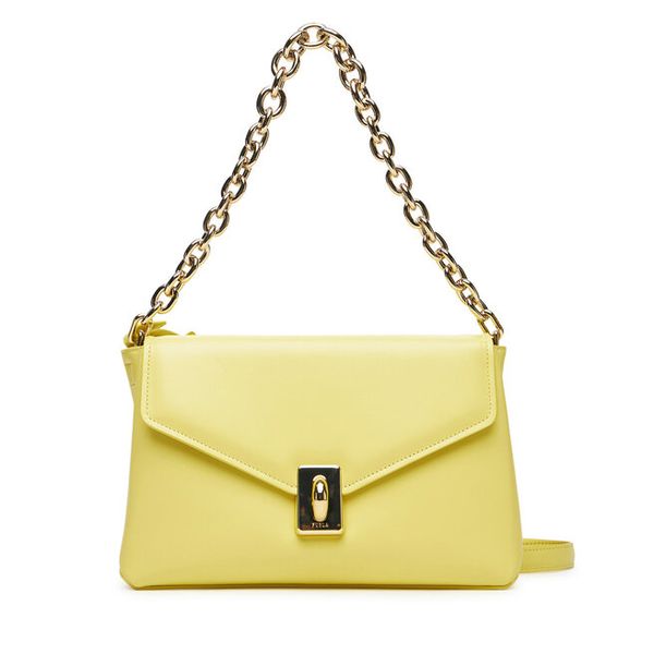 Torebka Furla. Żółte listonoszki damskie Furla, bez wzorów, bez dodatków. Za 1,139.00 zł.