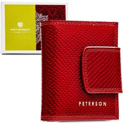 Portfel damski Peterson PTN 42329-DSL czerwony. Czerwone portfele damskie Peterson, bez wzorów, ze skóry. Za 95.99 zł.