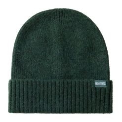Czapka basic ribbed damska Regatta. Zielone czapki damskie Regatta, bez wzorów, z elastanu. Za 95.00 zł.