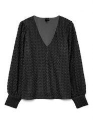 Vero Moda Bluzka w kolorze czarnym rozmiar: XL. Czarne bluzki damskie Vero Moda, xl, bez wzorów, z koronki, bez kołnierzyka, bez ramiączek. Za 70.41 zł.