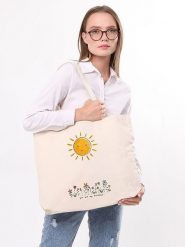 Lucky Bees Shopper bag w kolorze kremowym - 47 x 36 x 8 cm rozmiar: onesize. Brązowe shopper bag Lucky Bees, bez wzorów, z bawełny, na ramię, bez dodatków. Za 26.99 zł.