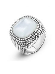 Nomad Srebrny pierścionek z masą perłową rozmiar: 56. Białe pierścionki damskie Nomad, z perłą, srebrne. Za 277.36 zł.