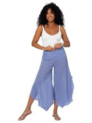 Aller Simplement Spodnie w kolorze niebieskim rozmiar: 34/36. Niebieskie spodnie materiałowe damskie Aller Simplement, bez wzorów, z bawełny. Za 78.99 zł.