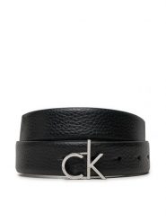 Calvin Klein Pasek Damski Ck Logo Buckle Belt 3.0_Pbl K60K613073 Czarny. Czarne paski damskie Calvin Klein, bez wzorów, ze skóry. Za 159.99 zł.