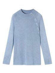 TATUUM Sweter w kolorze błękitnym rozmiar: S. Niebieskie swetry klasyczne damskie TATUUM, s, z wiskozy, bez kołnierzyka. Za 66.16 zł.