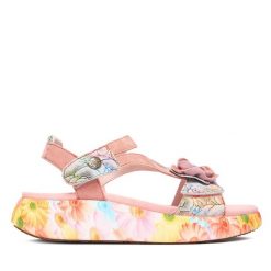 Sandały Laura Vita. Czerwone sandały damskie LAURA VITA, bez wzorów, bez obcasa, na płaskiej podeszwie, bez zapięcia. Za 439.99 zł.