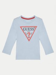 Guess Bluzka N84I24 K8HM0 Błękitny Regular Fit. Niebieskie t-shirty i koszulki chłopięce Guess, z aplikacjami, z bawełny, bez kołnierzyka, bez ramiączek. Za 49.99 zł.