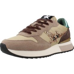 Buty SUN68 STARGIRL GLITTER LOGO Jasnobrązowy. Brązowe obuwie trekkingowe damskie SUN68, z materiału, bez zapięcia. Za 323.99 zł.