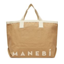Torebka Manebi. Brązowe shopper bag Manebi, bez wzorów, bez dodatków. Za 279.99 zł.