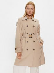 Bruuns Bazaar Trencz Adelena BBW3473 Beżowy Regular Fit. Brązowe płaszcze damskie Bruuns Bazaar, bez wzorów, z wiskozy, bez kaptura. Za 809.99 zł.