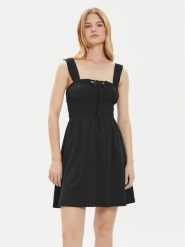 Brave Soul Sukienka letnia LDRJ-627WINONA Czarny Straight Fit. Czarne sukienki damskie Brave Soul, bez wzorów, z bawełny, bez ramiączek. Za 29.99 zł.