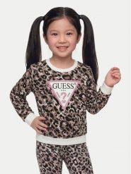 Guess Bluza K6YQ04 K3845 Czarny Regular Fit. Czarne bluzy dziewczęce Guess, z aplikacjami, z bawełny, bez ramiączek, bez kaptura. Za 174.99 zł.