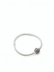 Pandora Srebrna bransoletka rozmiar: 18 cm. Szare bransoletki damskie Pandora, srebrne. Za 349.95 zł.