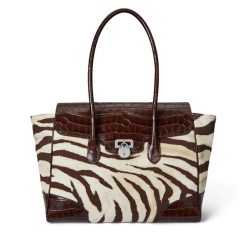 Torebka LAUREN RALPH LAUREN. Brązowe shopper bag Lauren Ralph Lauren, bez wzorów, bez dodatków. Za 1,489.00 zł.
