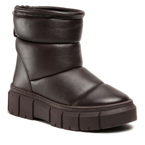 Botki Lasocki. Brązowe botki damskie Lasocki, bez obcasa, na płaskiej podeszwie, bez zapięcia. Za 279.99 zł.