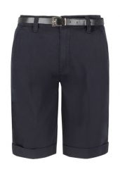 Spodenki z kantem P-KERRY. Niebieskie szorty damskie Volcano, bez wzorów, z materiału. Za 149.99 zł.