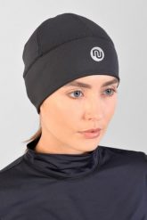 Czapka krótka ocieplana do biegania Unisex Nessi Sportswear. Czarne czapki damskie NESSI SPORTSWEAR, na zimę, bez wzorów, z elastanu. Za 139.00 zł.