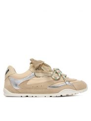 PINKO Sneakersy Yulia 01 SS0185 P076 Beżowy. Brązowe obuwie sportowe damskie Pinko, z materiału, bez zapięcia. Za 1,019.00 zł.
