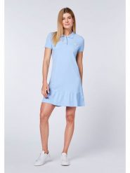Polo Sylt Sukienka polo w kolorze błękitnym rozmiar: XL. Niebieskie sukienki damskie Polo Sylt, bez wzorów, z bawełny, bez ramiączek. Za 131.74 zł.