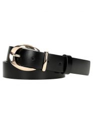 Wojas Skórzany pasek w kolorze czarnym rozmiar: 85. Czarne paski damskie Wojas, bez wzorów, z materiału. Za 87.40 zł.