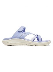 Merrell Skórzane klapki "District 4" w kolorze błękitnym rozmiar: 36. Niebieskie klapki damskie Merrell, bez wzorów, z otwartym noskiem, bez obcasa, bez zapięcia. Za 184.02 zł.