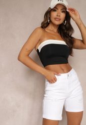 Białe Jeansowe Szorty High Waist z Ozdobnymi Przetarciami Vimarinda. Białe szorty damskie Renee, bez wzorów, z jeansu, z podwyższonym stanem. Za 34.99 zł.