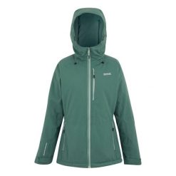 Kurtka Damska Highton Stretch Padded Jacket. Zielone kurtki damskie Regatta, bez wzorów, z puchu, bez kaptura. Za 242.99 zł.