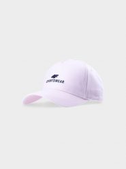 4F Czapka z daszkiem strapback uniseks - różowa L/XL. Czerwone czapki z daszkiem damskie 4F, na lato, bez wzorów, z bawełny. W wyprzedaży za 39.99 zł.