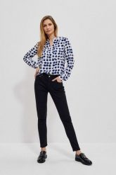 Jeansy push up grafitowe. Szare jeansy damskie MOODO, bez wzorów, z bawełny. W wyprzedaży za 41.99 zł.