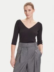 Weekend Max Mara Bluzka Oceano 2525366031 Czarny Slim Fit. Czarne bluzki damskie Weekend Max Mara, l, bez wzorów, z wiskozy, bez kołnierzyka, bez ramiączek. Za 929.99 zł.