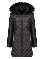 Geographical Norway Płaszcz pikowany "Bondine" w kolorze czarnym rozmiar: XXL. Czarne płaszcze damskie Geographical Norway, xxl, bez wzorów, bez kaptura. Za 217.53 zł.