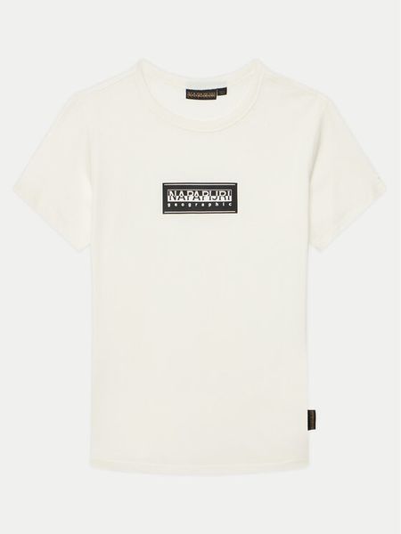 Napapijri T-Shirt Chamois NP0A4ILE D Biały Regular Fit. Białe t-shirty i koszulki chłopięce Napapijri, bez wzorów, z bawełny, bez kołnierzyka, bez ramiączek. Za 69.99 zł.