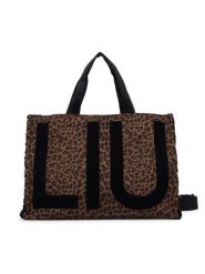 Liu Jo Torebka 2F6037 T6089 Brązowy. Brązowe shopper bag Liu Jo, bez wzorów, z materiału, bez dodatków. Za 499.99 zł.