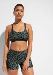 Biustonosz bikini, szybko schnący. Zielone bikini bonprix, bez wzorów. Za 94.99 zł.