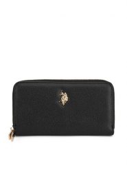 U.S. Polo Assn. Portfel BIUXT8382WVP Czarny. Czarne portfele damskie U.S. Polo Assn., bez wzorów. Za 159.99 zł.