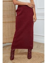 So Cachemire Spódnica dzianinowa "Doristo" w kolorze bordowym rozmiar: S. Czerwone spódnice damskie So Cachemire, na co dzień, s, bez wzorów, z dzianiny, maxi. Za 157.35 zł.