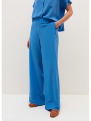 STEFANEL Spodnie w kolorze niebieskim rozmiar: 46. Niebieskie spodnie materiałowe damskie Stefanel, bez wzorów, z jedwabiu. Za 191.42 zł.