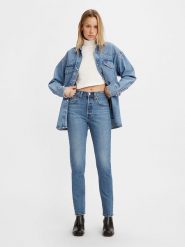 Levi's Dżinsy "501" - Skinny fit - w kolorze niebieskim rozmiar: W27/L32. Niebieskie jeansy damskie Levi's, z podwyższonym stanem. Za 169.95 zł.
