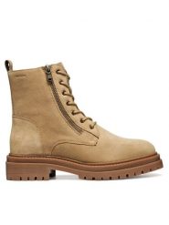 Geox Trapery D Iridea D16HRF 00022 C5010 Beżowy. Brązowe trapery damskie Geox, ze skóry, bez zapięcia. Za 469.99 zł.