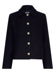 MOSS COPENHAGEN Kurtka koszulowa "Aiste Abriella" w kolorze czarnym rozmiar: M/L. Czarne kurtki damskie Moss Copenhagen, l, bez wzorów, bez kaptura. Za 217.99 zł.